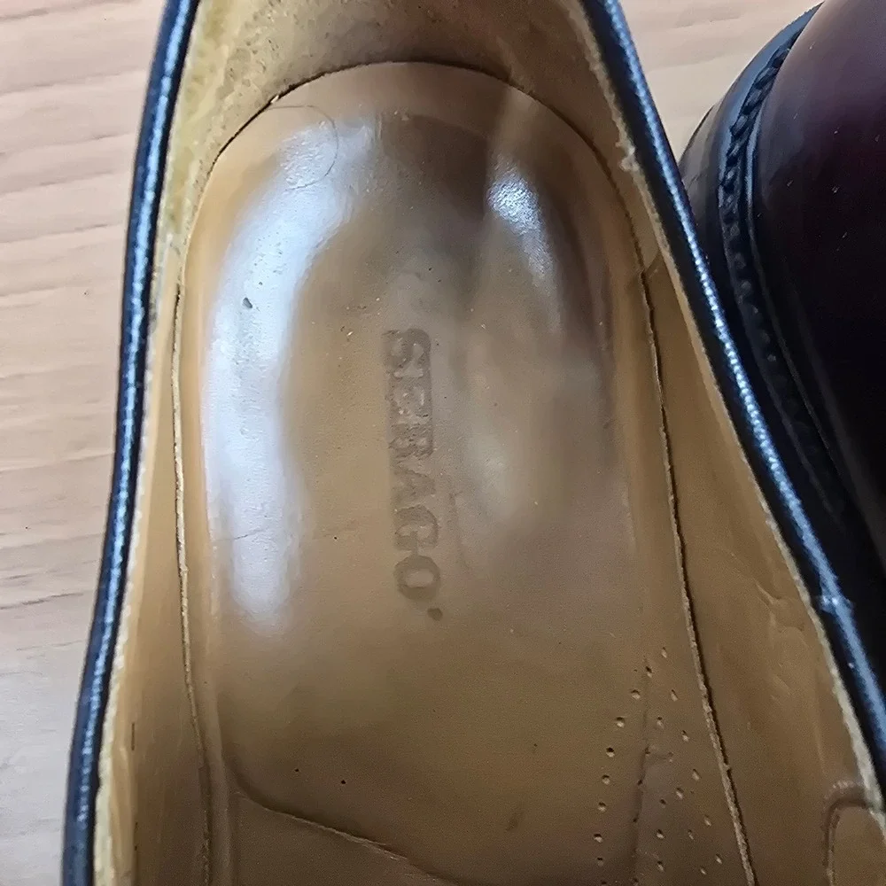 Sebago Oxblood Plain-Toe Derby Leather‎ Shoes Dainite Sole Goodyear Welt Mens 9